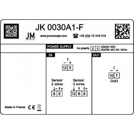 JK0030A1-F - Isolateur Process mono-voie, version Parafoudre