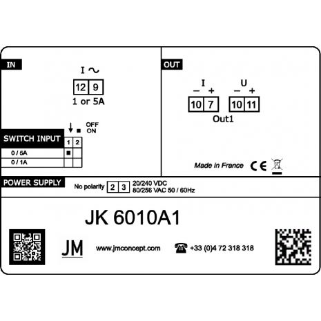 JK6010A1 - Convertisseur analogique d'une entrée en courant alternatif
