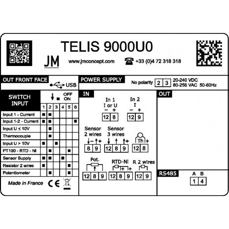TELIS9000U0 - Convertisseur numerique à entrée universelle, avec affichage