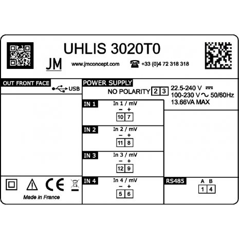 UHLIS3020T0 - Interface 4 Entrees Process en Courant