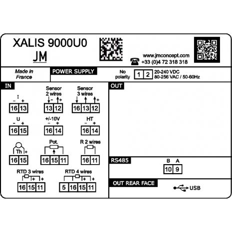 XALIS9000U0 - Indicateur à entree universelle