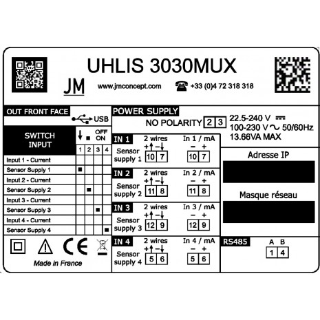 UHLIS 3030MUX - Interface 4...